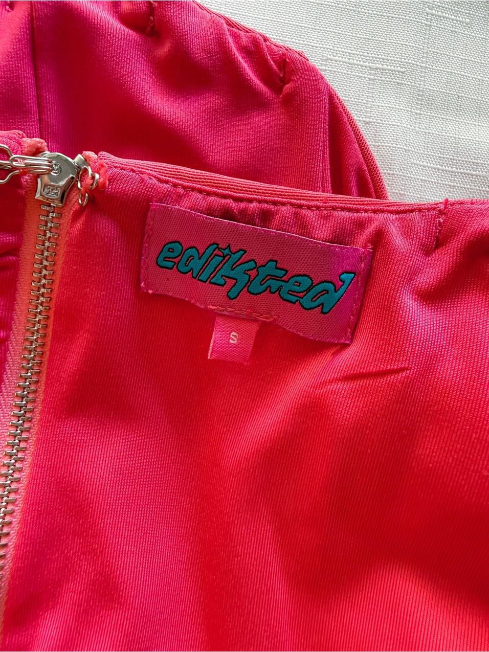 Edikted Pink Corset Crop Top Size Small | Barbiecore Coquette Y2K 2000s Girly - Picture 4 of 5